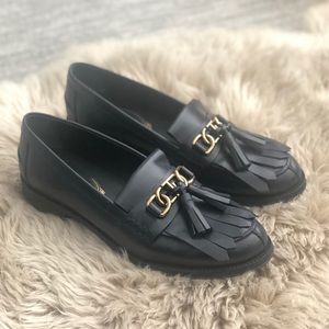 Tod’s Women’s Leather Loafers In Navy Blue 38.5